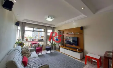 Apartamento á venda 3 quartos 2 Vgs Demarcadas Boqueirão Santos.