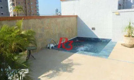 Cobertura com 3 dormitórios à venda, 258 m² por R$ 1.700.000,00 - Gonzaga - Santos/SP
