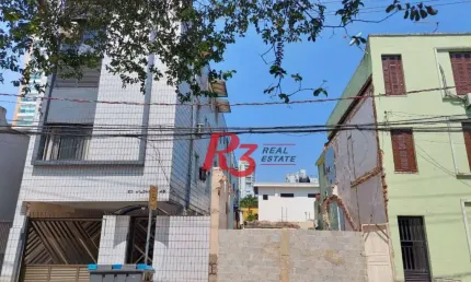 Terreno à venda na Rua Pasteur, 47, Gonzaga, Santos