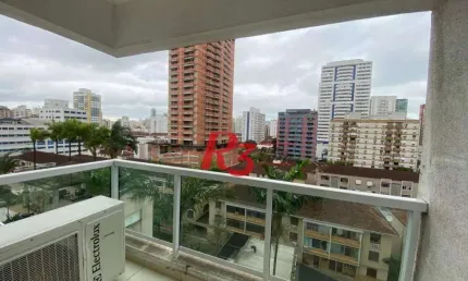 Apartamento com 1 dormitório com lazer, 47 m² por r$ 660.000 - boqueirão - santos/sp