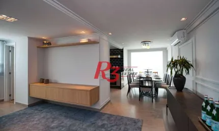 Apartamento com 3 dormitórios, 150 m² - venda por r$ 1.490.000,00 ou aluguel por r$ 12.600,01/mês - marapé - santos/sp