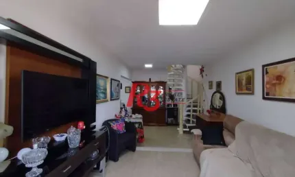 Cobertura à venda, 223 m² por r$ 1.260.000,00 - aparecida - santos/sp