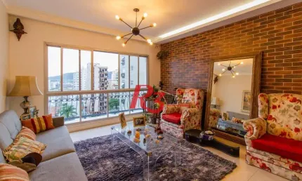 Apartamento com 3 dormitórios à venda, 140 m² por R$ 1.584.000,00 - Ponta da Praia - Santos/SP