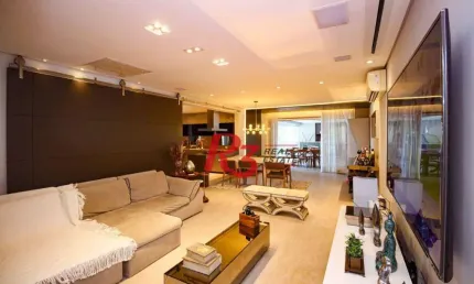Apartamento com 3 dormitórios à venda, 232 m² por r$ 3.750.000,00 - aparecida - santos/sp