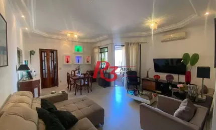 Apartamento à venda, 159 m² por r$ 1.100.000,00 - gonzaga - santos/sp