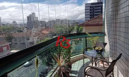Apartamento com 3 dormitórios à venda, 150 m² por r$ 1.050.000,00 - embaré - santos/sp