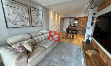 Apartamento com 2 dormitórios para alugar, 84 m² por R$ 9.000,00/mês - Vila Belmiro - Santos/SP