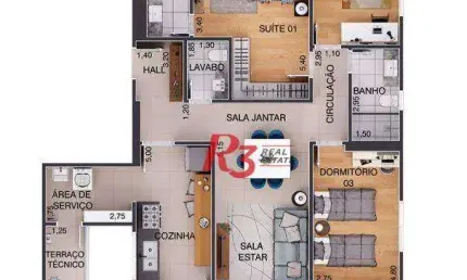 Apartamento à venda, 146 m² por r$ 1.912.900,00 - aparecida - santos/sp