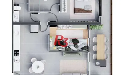 Apartamento à venda, 75 m² por r$ 1.046.420,00 - josé menino - santos/sp