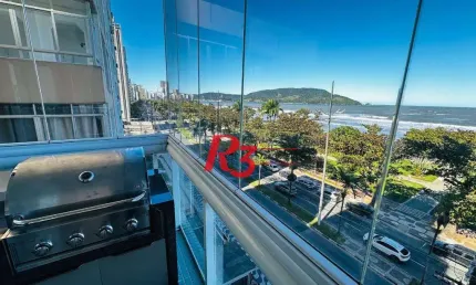 Apartamento com 4 dormitórios para alugar, 230 m² por r$ 18.000,00/mês - aparecida - santos/sp