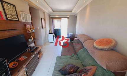 Apartamento com 2 dormitórios à venda, 75 m² por R$ 530.000,00 - Campo Grande - Santos/SP