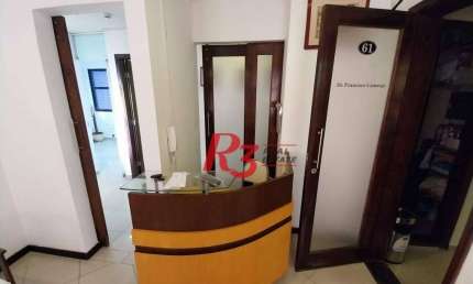 Sala, 52 m² - venda por R$ 340.000,00 ou aluguel por R$ 4.271,72/mês - Marapé - Santos/SP