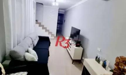 Sobrado com 3 dormitórios à venda, 90 m² por r$ 360.000,00 - caneleira - santos/sp