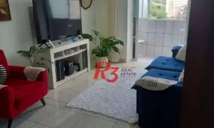 Apartamento com 1 dormitório à venda, 70 m² por r$ 240.000,00 - itararé - são vicente/sp