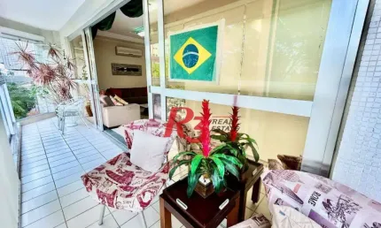 Apartamento à venda, 220 m² por r$ 1.500.000,00 - aparecida - santos/sp