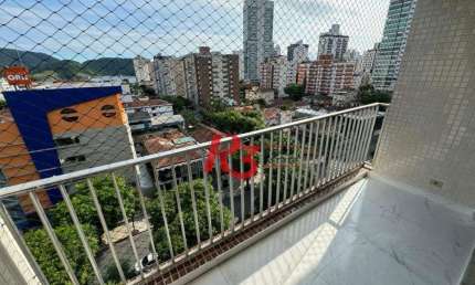 Apartamento para alugar, 120 m² por R$ 6.500,00/mês - Ponta da Praia - Santos/SP