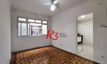 R3 REAL ESTATE VENDE! Apartamento de 2 dormitórios com 70 m² por R$ 300.000 - Marapé - Santos/SP