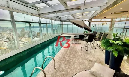 Cobertura à venda, 450 m² por R$ 8.900.000,00 - Gonzaga - Santos/SP