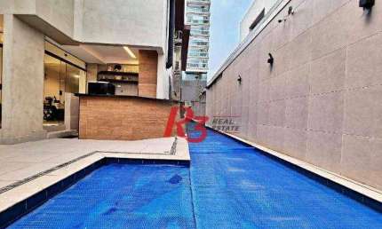 Sobrado com 4 dormitórios, 350 m² - venda por R$ 3.400.000,00 ou aluguel por R$ 30.600,00/mês - Pompéia - Santos/SP