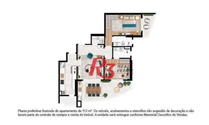 Apartamento com 2 dormitórios à venda, 113 m² por R$ 1.449.800,00 - Ponta da Praia - Santos/SP