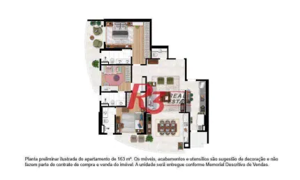 Apartamento com 3 dormitórios à venda, 163 m² por R$ 1.999.800,00 - Ponta da Praia - Santos/SP