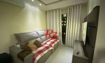 Apartamento à venda, 69 m² por R$ 440.000,00 - Areia Branca - Santos/SP