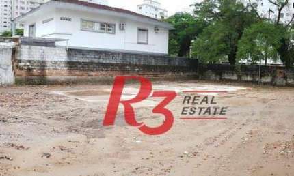 Terreno para alugar, 654 m² por R$ 10.913,07/mês - Centro - Guarujá/SP