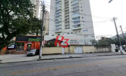Terreno para alugar, 230 m² por R$ 10.000,00/mês - Marapé - Santos/SP