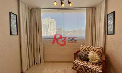 Apartamento com 2 dormitórios para alugar, 68 m² por R$ 6.200,00/mês - Estuário - Santos/SP