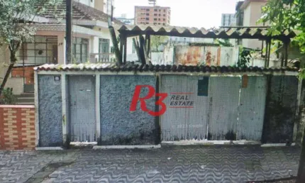 Terreno à venda, 240 m² por R$ 870.000,00 - Embaré - Santos/SP