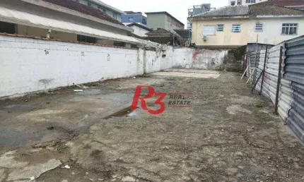 Terreno, 332 m² - venda por R$ 1.250.000,00 ou aluguel por R$ 4.500,01/mês - Campo Grande - Santos/SP