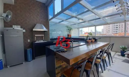Apartamento Garden à venda, 90 m² por R$ 1.400.000,00 - Campo Grande - Santos/SP