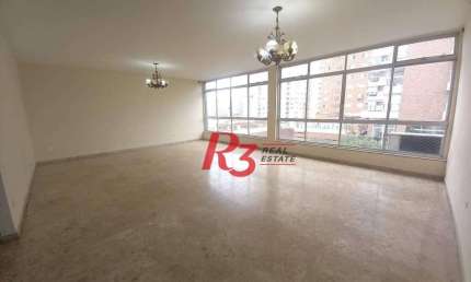 Apartamento para alugar, 193 m² por R$ 6.800,00/mês - Embaré - Santos/SP