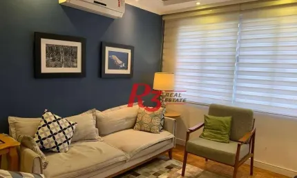 Apartamento com 2 dormitórios à venda, 80 m² por R$ 630.000,00 - Boqueirão - Santos/SP
