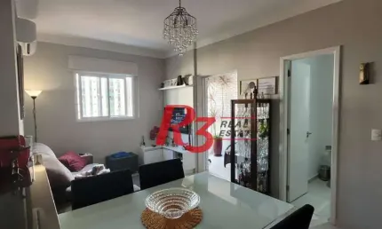 Apartamento com 2 dormitórios à venda, 69 m² por r$ 960.000,00 - boqueirão - santos/sp