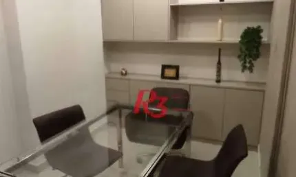 Sala para alugar, 45 m² por r$ 3.500,00/mês - marapé - santos/sp