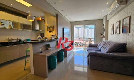 Apartamento com 2 dormitórios à venda, 85 m² por R$ 929.000,00 - Marapé - Santos/SP
