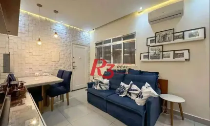 Apartamento com 2 dormitórios à venda, 66 m² por R$ 490.000,00 - Embaré - Santos/SP