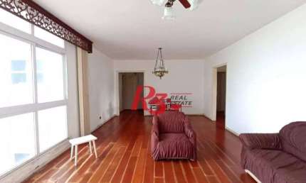 Apartamento com 3 dormitórios para alugar, 184 m² - Gonzaga - Santos/SP