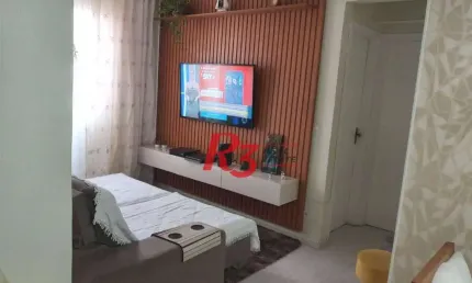 Apartamento com 2 dormitórios à venda, 70 m² por r$ 220.000,00 - saboó - santos/sp
