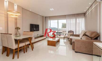 Apartamento com 2 dormitórios para alugar, 96 m² por R$ 10.500,00/mês - Aparecida - Santos/SP