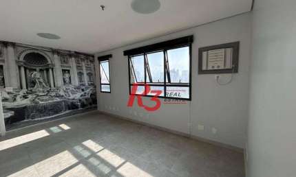 Sala, 46 m² - venda por R$ 280.000,00 ou aluguel por R$ 2.800,00/mês - Macuco - Santos/SP