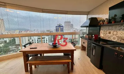 Apartamento à venda, 124 m² por r$ 2.200.000,00 - boqueirão - santos/sp