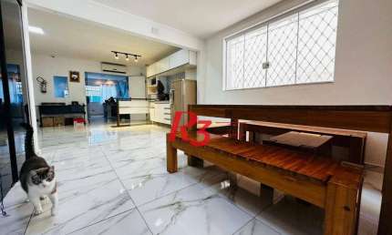 Sobrado com 4 dormitórios à venda, 245 m² por R$ 1.350.000,00 - Ponta da Praia - Santos/SP