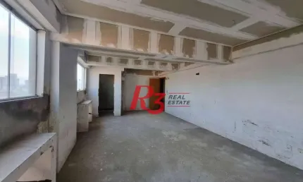 Sala comercial para locação em avenida comercial de Santos, com uma condição muito especial!!