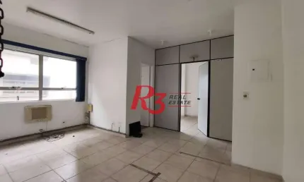 R3 REAL ESTATE VENDE OU ALUGA SALA COMERCIAL!  Sala, 34 m² - venda por R$ 250.000 ou aluguel por R$ 2.500/mês - Centro - Santos/SP