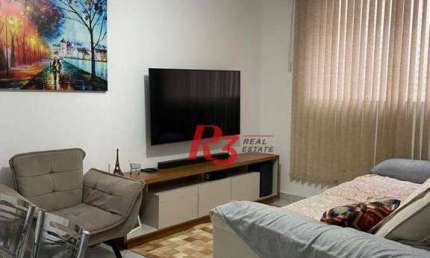 Apartamento com 1 dormitório à venda, 55 m² por R$ 320.000,00 - Macuco - Santos/SP