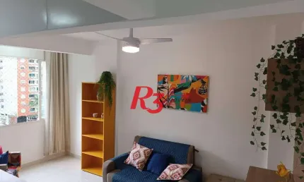 Apartamento com 1 dormitório para alugar, 50 m² por R$ 3.000,02/mês - Itararé - São Vicente/SP