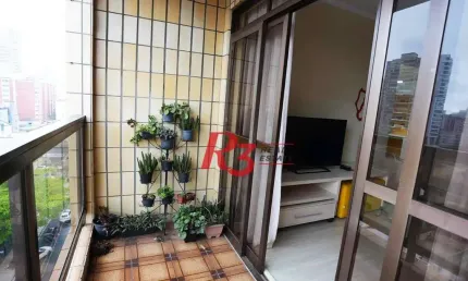 Apartamento com 3 dormitórios à venda, 114 m² por R$ 690.000,00 - Boqueirão - Santos/SP