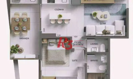 Apartamento com 1 dormitório à venda, 59 m² por R$ 719.000 - Ponta da Praia - Santos/SP